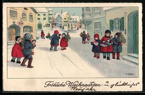 Künstler pauli ebner - künstler-ak,