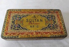 Original alte Blechdose Zigarettenschachtel Sultan Export Nr.12 Aurelia Dresden