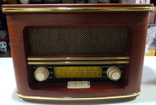 Roadstar HRA-1500MP Retro Radio mit CD-Player (UKW-Radio, AUX-In, 28 Watt Musikl