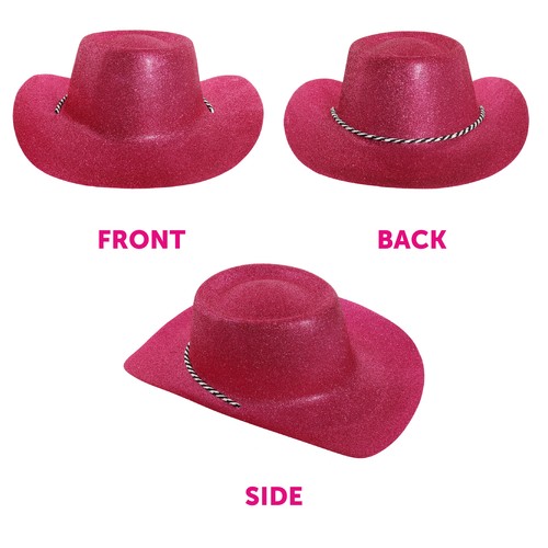 100 glitzer cowboyhüte - glitzer,