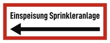 Einspeisung Sprinkleranlage -