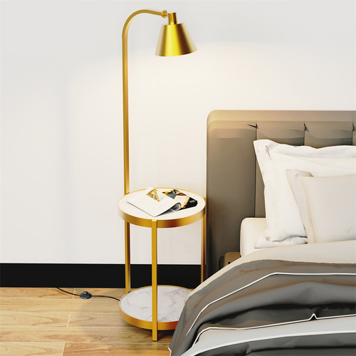 Stehlampe mit tisch - tisch, leselampe