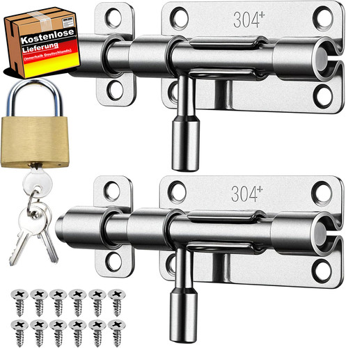 Edelstahl schubriegel set für - edelstahl,