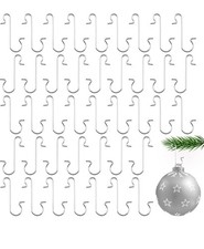100x Silber Kugelaufhänger S-Form Weihnachtsbaum Christbaumschmuck Metall