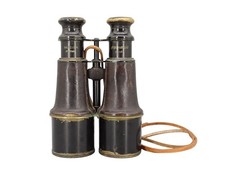 Altes Feldstecher-Fernglas mit Gravur, Maße: Höhe ca. 19 cm, Breite ca. 13 cm