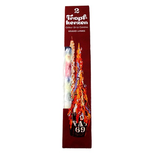 5er pack bunte tropfkerzen 5 - tropfkerzen, (5