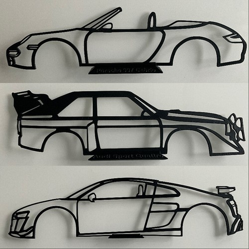 Auto silhouetten druck deko - silhouetten, 3d-druck