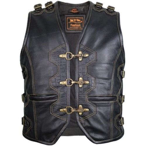 Schnallen biker lederweste - schnallen,