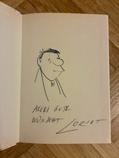 Loriot - Nimm's Leicht signiert mit Karikatur, gebundene Ausgabe von 1962 Unikat
