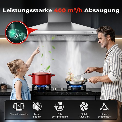 Sndoas 90cm wandhaube leiser - wandhaube,