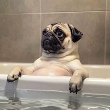 Wandtattoo Aufkleber Mops in