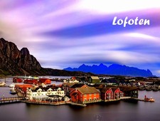 Svolvær Lofoten Norwegen Magnet | HDR Postkarten Motiv Hafen | Souvenir Reise