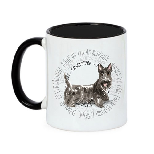 Tasse scottish terrier - scottish, circle