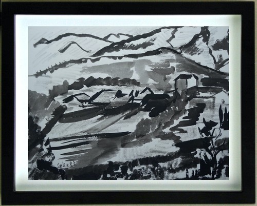 Zeichnung tinte landschaft - tinte,