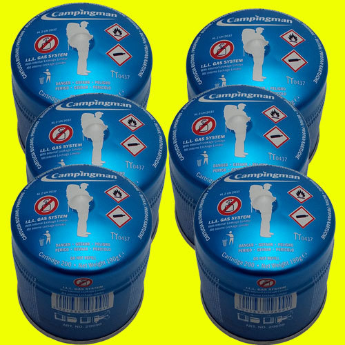 Butan gas kartusche - 6x,