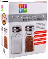 6x Gewürzstreuer aus Glas
