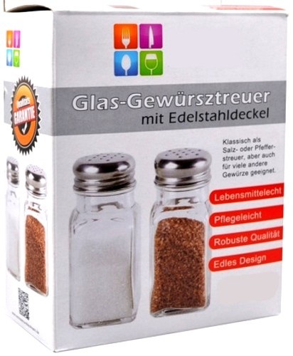 Gewürzstreuer aus glas - gewürzstreuer,