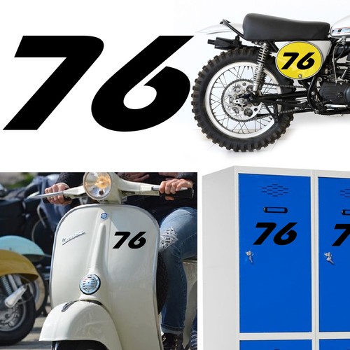 Numero racing aufkleber - numero, 76