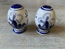 Set - Salz- und Pfefferstreuer, Keramik, Motiv Windmühle, ca. 6,5 cm hoch