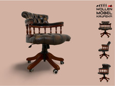 WMK # Stilvoller höhenverstellbarer Englischer Schreibtischstuhl in Viktorianisc