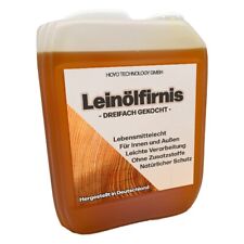 Firnis 5 Liter Leinölfirnis dreifach gekocht ökologischer Holzschutz            