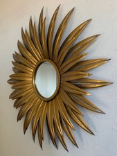 Wandspiegel SONNE Rund Metall Gold Spiegel Flurspiegel D72cm NEU