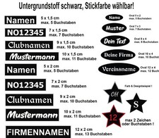 Namensschild Patches Aufnäher