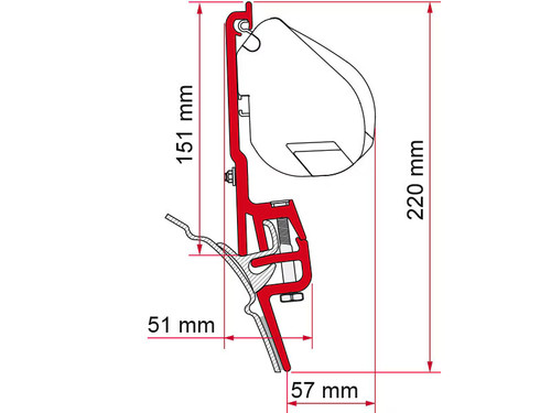 Fiamma f35 f45 adapter - für, vw