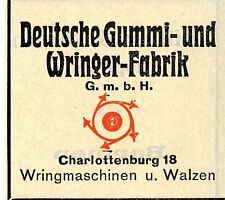 Deutsche Gummi-und Wringer- Fabrik Charlottenburg Trademark 1912