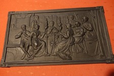 Gußeisen-Relief - Spinnstube