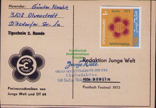 B23140 ddr spendenmarke - ddr,