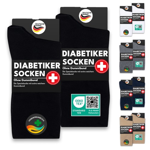 Paar diabetiker socken ohne - 6,