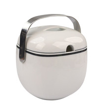 Große weiß schwarze Suomi Suppen Terrine 2 Liter Schüssel Rosenthal 3 teilig