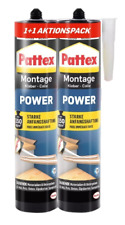 Montagekleber Pattex Power,Starke Anhaftungshaftung und Endfestigkeit, Weiß 740g