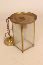 Bauhaus Deckenlampe Pendelleuchte Flur Kneipenlampe Messing Ketten um 1900 antik