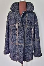 Persianer  Fell Jacke Echt Pelz Gr. XL real fur neue Pelzjacke mit Leder