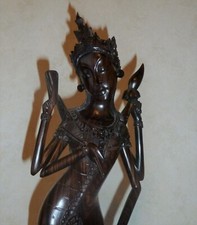 Standfigur aus Ebenholz ca. 52 cm - Indische Göttin (Lakshmi ?) - aus Indien