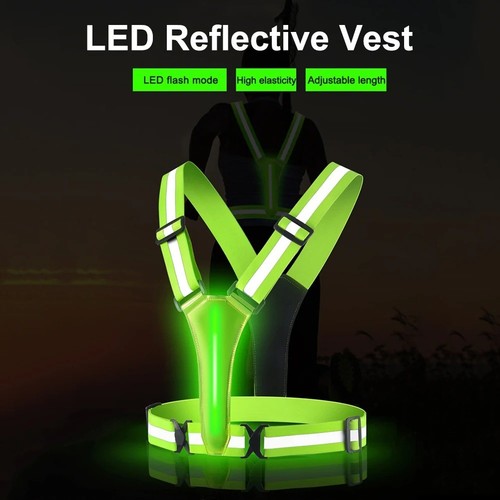 Led warnweste usb fahrrad - led,