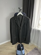Vintage Valentino Uomo Italian Wool-Cashmere Blazer Grau 56 Herren Made In Italy
