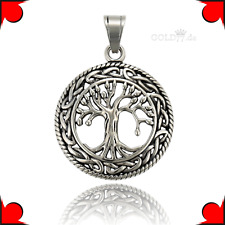 Edelstahl Anhänger Baum des Lebens Weltenbaum Massiv Hochwertig