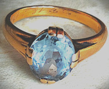 antiker Aquamarinring oval