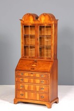 Stilvoller Englischer Sekretär Büro Aufsatzsekretär Eibe Antik Stil Vitrinen