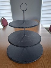 Schiefer Etageren 3 Stück Je 3-stöckig Buffet Essen Festlich Hochzeit