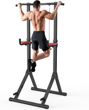 Power Tower Klimmzugturm Dip Station Faltbar 150kg Home Gym Pull Up Bar