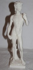 schöne weiße Alabaster Figur - Männer Akt "David"