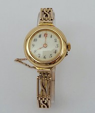 Seltene, historische Armbanduhr in 625/- bzw. 15 Kt Gelbgold Handaufzug!