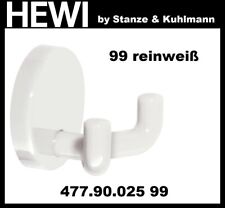 HEWI Doppelhaken 477.90.025 Haken 99 reinweiß D. 50mm A. 43,5mm Handtuchhaken