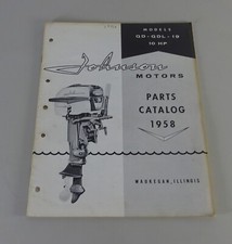 Teilekatalog OMC Johnson Outboards / Außenborder 10 PS Models Stand 1958