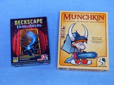 Deckscape Hinter dem Vorhang Escape Room Spiel + Munchkin Kartenspiel Reisespiel