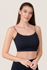 Damen top kurz schwarz - kurz,